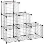 Moodulsahtel Homcom jalan&otilde;ude riiul 109x37x109cm, musta v&auml;rvi