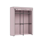 Riidest riidekapp 140x43x174cm., roosa/must