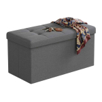 Esikupink Relaxdays 10051509_709, volditav hoiukastiga, Must, 76 &times; 38 &times; 38 cm