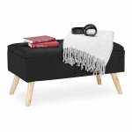 Hoiuruumiga esikupink Relaxdays, 40 l maht, Must, 79,5 &times; 39,5 &times; 39,5 cm