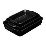 K&uuml;psetusvormid Relaxdays, 3 tk, Must, 4,5 &times; 22,5 &times; 13,5 cm; 5,5 &times; 28 &times; 17 cm; 6 &times; 33 &times; 20 cm