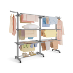 Pesukuivatusrest SONGMICS LLR704G01, 4 tasandit, Hall, 131&ndash;200 &times; 177,5 &times; 63,5 cm