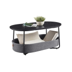 &Uuml;mmargune kohvilaud VASAGLE LCT244B56, hoiuruumiga, 100 &times; 45,7 &times; 55 cm