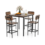 S&ouml;&ouml;gitoa komplekt, 5-osaline, 4 baaritooli, 90,17 &times; 90,17 &times; 90,17 cm