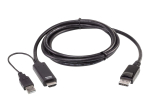HDMI&ndash;DisplayPort-kaabel Aten 2L-7D02HDP, 1,8 m