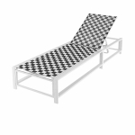 Voodi 200x68x104cm, valge/must v&auml;rv