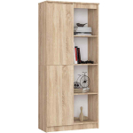 Kontoririiul CLP R80 1D 4P, 1 uks, 8 riiulit, pruun, 80 &times; 180 &times; 35 cm