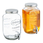 Joogidosaatorid Relaxdays, 2 tk, 3,5 l tk, H&otilde;bedane/kirju, 13,5 &times; 26 &times; 19,5 cm