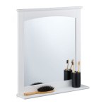 Seinapeegel Relaxdays 10050292.0, riiuliga, Valge, 55 &times; 60 &times; 11 cm