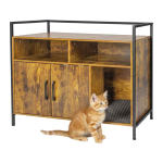 Kassi tualettruumi kapp Relaxdays 10052201_1509, 2 ust, 2 avatud sektsiooni, 90 &times; 74 &times; 45 cm