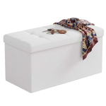 Esikupink Relaxdays, kokkupandav, umbes 80 l, Valge, 76 &times; 38 &times; 38 cm