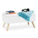 Hoiuruumiga esikupink Relaxdays, 40 l maht, Valge, 79,5 &times; 39,5 &times; 39,5 cm