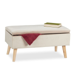 Hoiukastiga esikupink Relaxdays 10034483_550, hoiukast, Beež, 80 &times; 41 &times; 40 cm