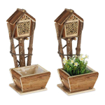 Lillepott Relaxdays 10037622.0, 2 tk, 19 &times; 46 &times; 24,5 cm