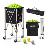 Tennisepallik&auml;ru VEVOR JQ-SU200A, 200 palli, Must, 96,5 &times; 20 &times; 15,5 cm