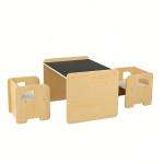 Laste laua ja taburettide komplekt, 2 taburetti, 62,5 &times; 48 &times; 40 cm