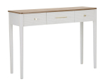 Konsoollaud Matera, 3 sahtlit, valge/pruun, 107 &times; 80 &times; 37 cm