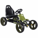 Laste auto Homcom 105x54x61cm, musta/rohelist v&auml;rvi
