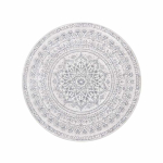 Vaip 120 cm, valge/hall