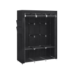 Riidest riidekapp 45x130x167cm., must