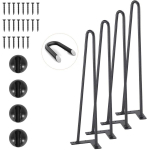 Metallm&ouml;&ouml;bli jalad 482,6 mm, 226,8 kg, 4 tk, kummikaitsega