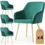 S&ouml;&ouml;gitoa toolid ESTELLE, 4-osaline komplekt, roheline/kuldne, 54,5 &times; 83 &times; 58 cm