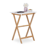 Volditav laud Relaxdays, Valge, 37 &times; 63 &times; 47,5 cm