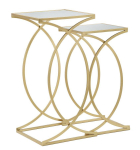 Siomply k&uuml;lglaudade komplekt, 2 tk, Kuldne, 35 &times; 35 &times; 70 cm / 30 &times; 30 &times; 60 cm