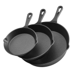 Malmist praepannide komplekt, 3 osa, must, 160-265 mm, kuumakindlad k&auml;epidemed