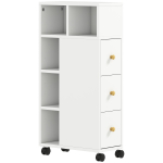 Kitsas vannitoakapp, 3 sahtlit, 5 avatud sektsiooni, 20 &times; 80 &times; 40 cm