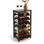 Veiniriiul Relaxdays, horisontaalne, 28 pudelile, Must, 47 &times; 94 &times; 26 cm