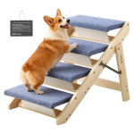 Lemmiklooma trepp VEVOR ZD-25DOG06, 4 astet, kokkupandav, 63 &times; 49 &times; 47 cm