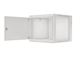 Lanberg | Rack cabinet 19" wall-mount 9U/600x600 (flat pack) for self-assembly with metal door | WF01-6609-00S | Grey