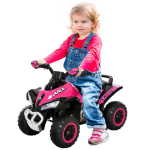 Laste ATV Homcom 67,5x38x44cm, must/roosa v&auml;rv