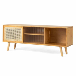 TV laud 120,5x31x45,5 cm, heledapruunis v&auml;rvitoonis