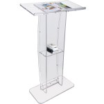 L&auml;bipaistev akr&uuml;&uuml;list poodium 119 cm riiuli ja lugemispinnaga