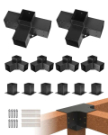 Pergola kronsteinid 92x92 mm puittaladele, 6 posti alusega, 4 ja 3 suunas (6 tk)