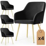 S&ouml;&ouml;gitoa toolide komplekt ESTELLE, 4 tk, Mustad ja kuldsed, 54,5 &times; 83 &times; 58 cm