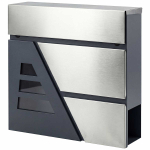 Postkast, 13 l, ajalehehoidikuga, Hall/h&otilde;bedane, 37 &times; 10 &times; 37 cm