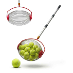 Tennisepallikoguja Relaxdays, Eemaldatav k&auml;epide, 128 &times; 32 &times; 19 cm