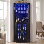 Nurgaveinikapp VEVOR DX0202-C250499S-01, LED-valgustusega, Must, 500 &times; 500 &times; 1700 mm