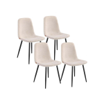 S&ouml;&ouml;gitoolide komplekt VASAGLE KDC188W01, 4 tk, Valge, 55 &times; 43,5 &times; 85,5 cm