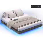 Voodiraam VASAGLE, LED-valgustus, Hall
