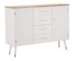 Elutoa kapp Matera, 2 ust, 4 sahtlit, valge/pruun, 117 &times; 90 &times; 37 cm