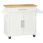 K&ouml;&ouml;gik&auml;ru Homcom 109x40x89cm, valge/heledat pruuni v&auml;rvi