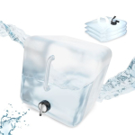4 kokkupandavat l&auml;bipaistvat veekanistrit mikseriga 32x27x27cm, must