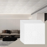 Laeplaadid, 24x24 tolli, valge PVC, 12 tk pakis