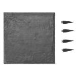 Aia dekoratiivsed plasttrepid, hallid, 16 tk, 39,5x39,5 cm