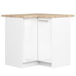 K&ouml;&ouml;gi nurgakapp OLIWIA S90/90, 2 ust, Valge, 90 &times; 85 &times; 46 cm