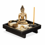 Sisekujundusdekoratsioon Relaxdays 10029936.0, Kare-San-Sui Buddhaga, 12,5 &times; 11,5 &times; 12,5 cm